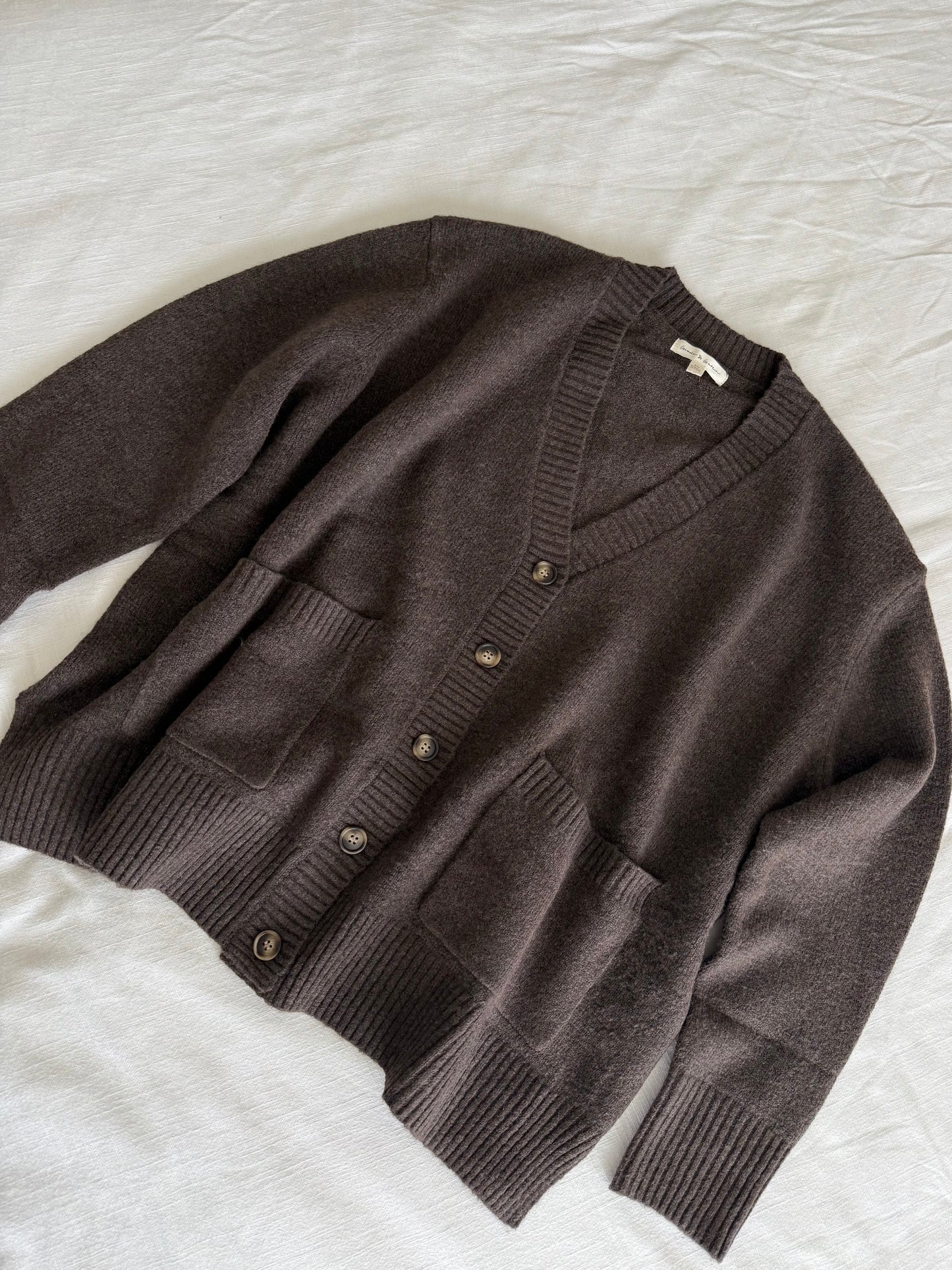 Chestnut Oversized Cardigan, Brown