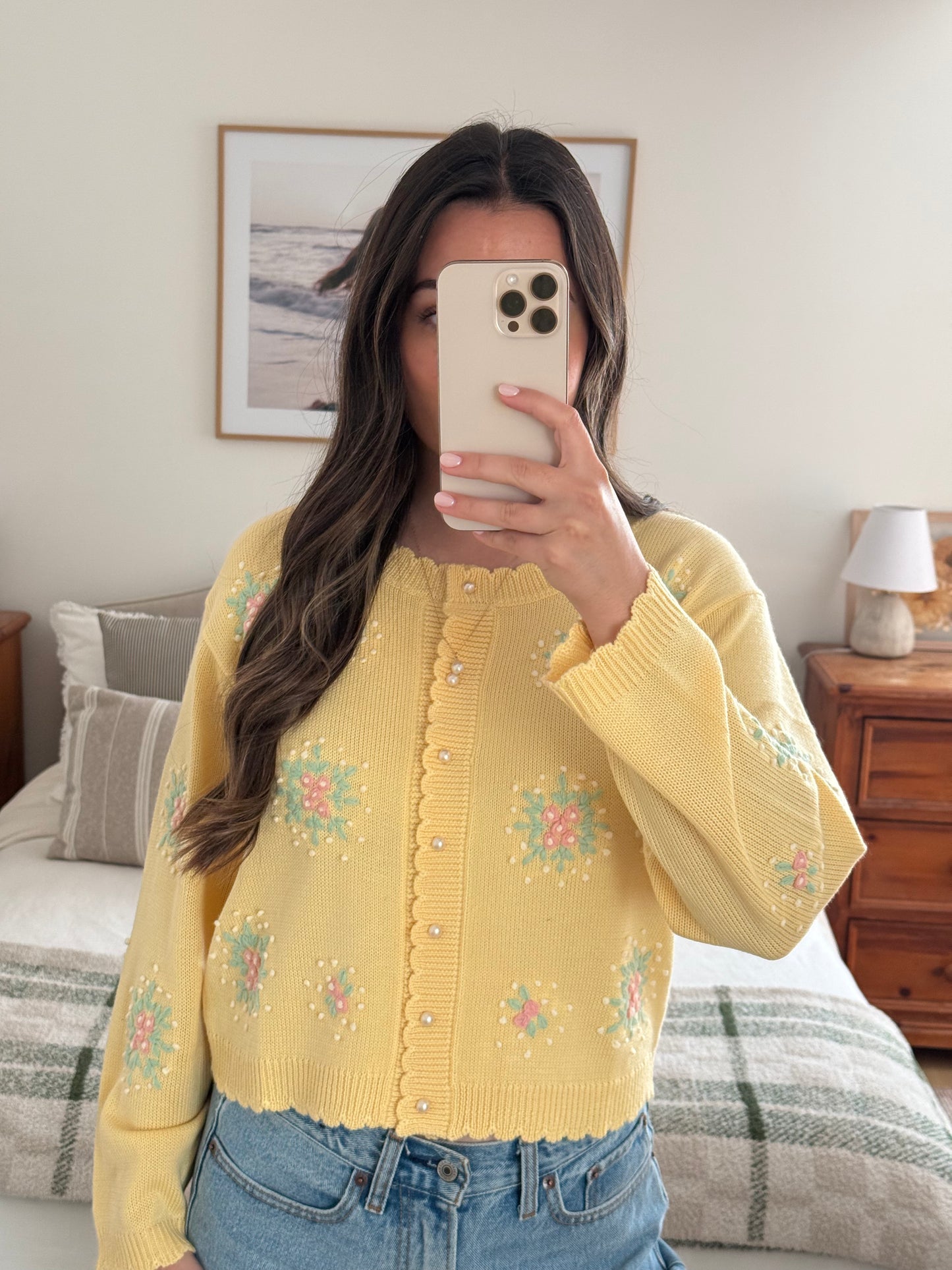 Golden Firework Cardigan, Yellow