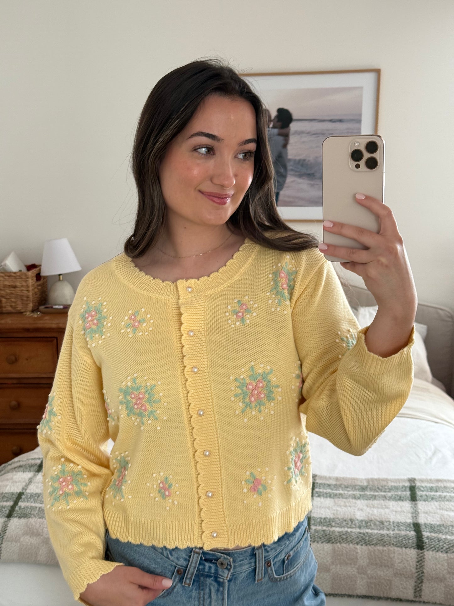 Golden Firework Cardigan, Yellow