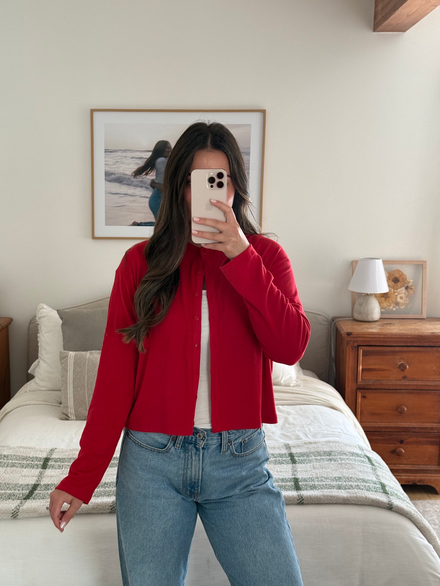 Cherry Pie Cardigan, Red