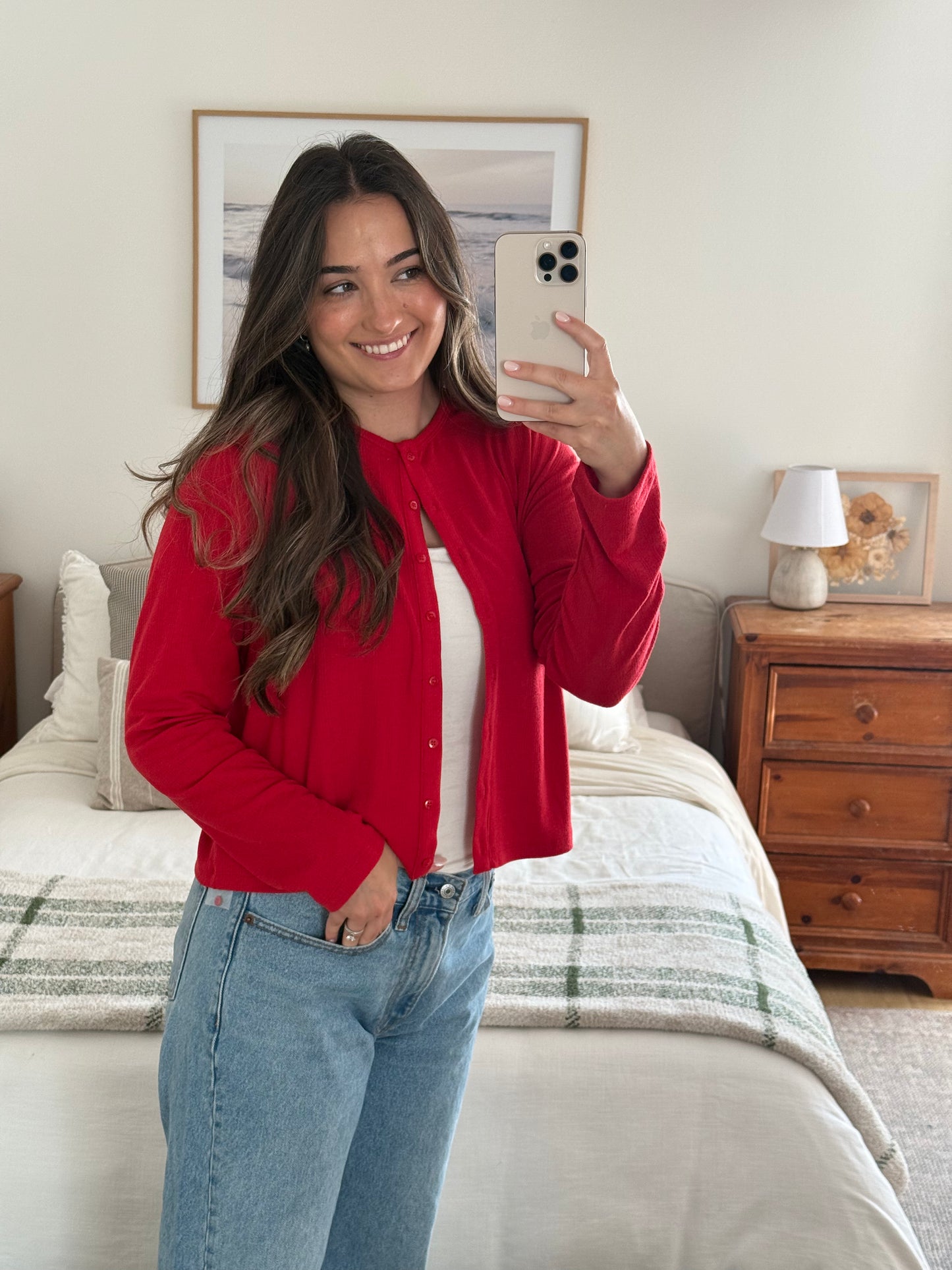 Cherry Pie Cardigan, Red