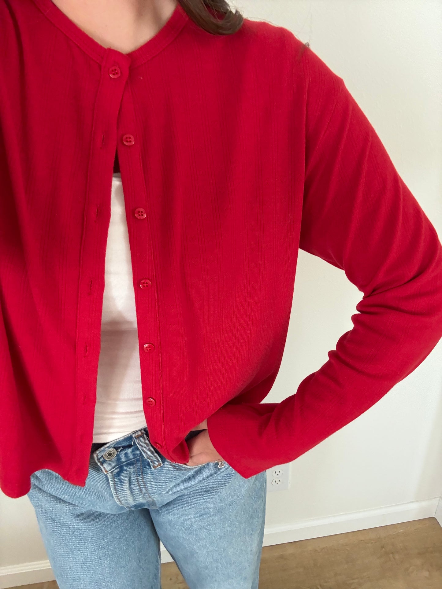 Cherry Pie Cardigan, Red