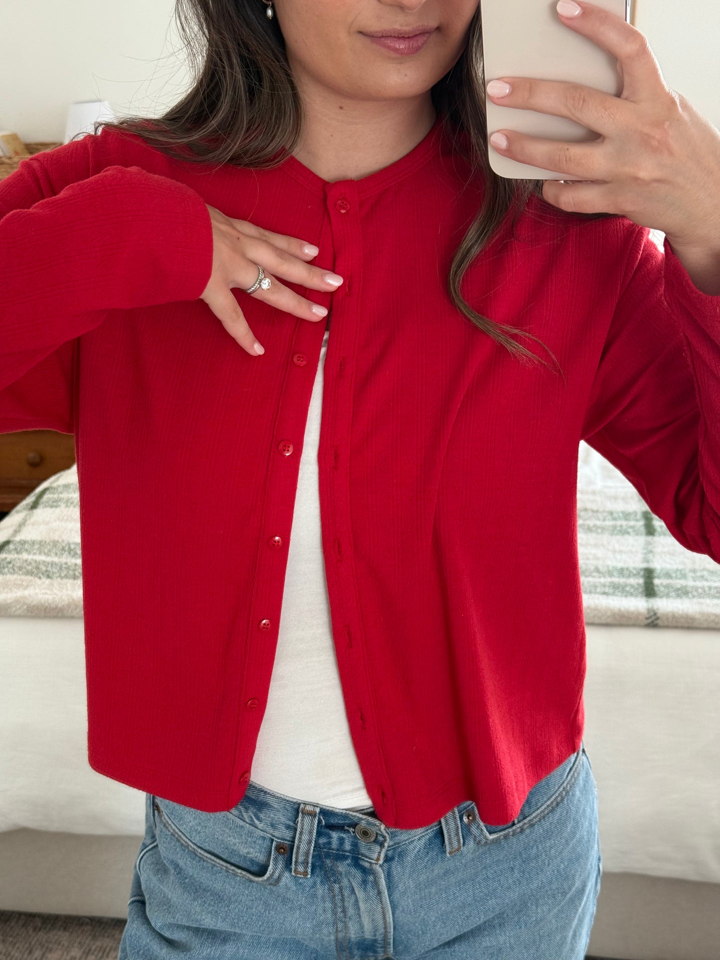 Cherry Pie Cardigan, Red