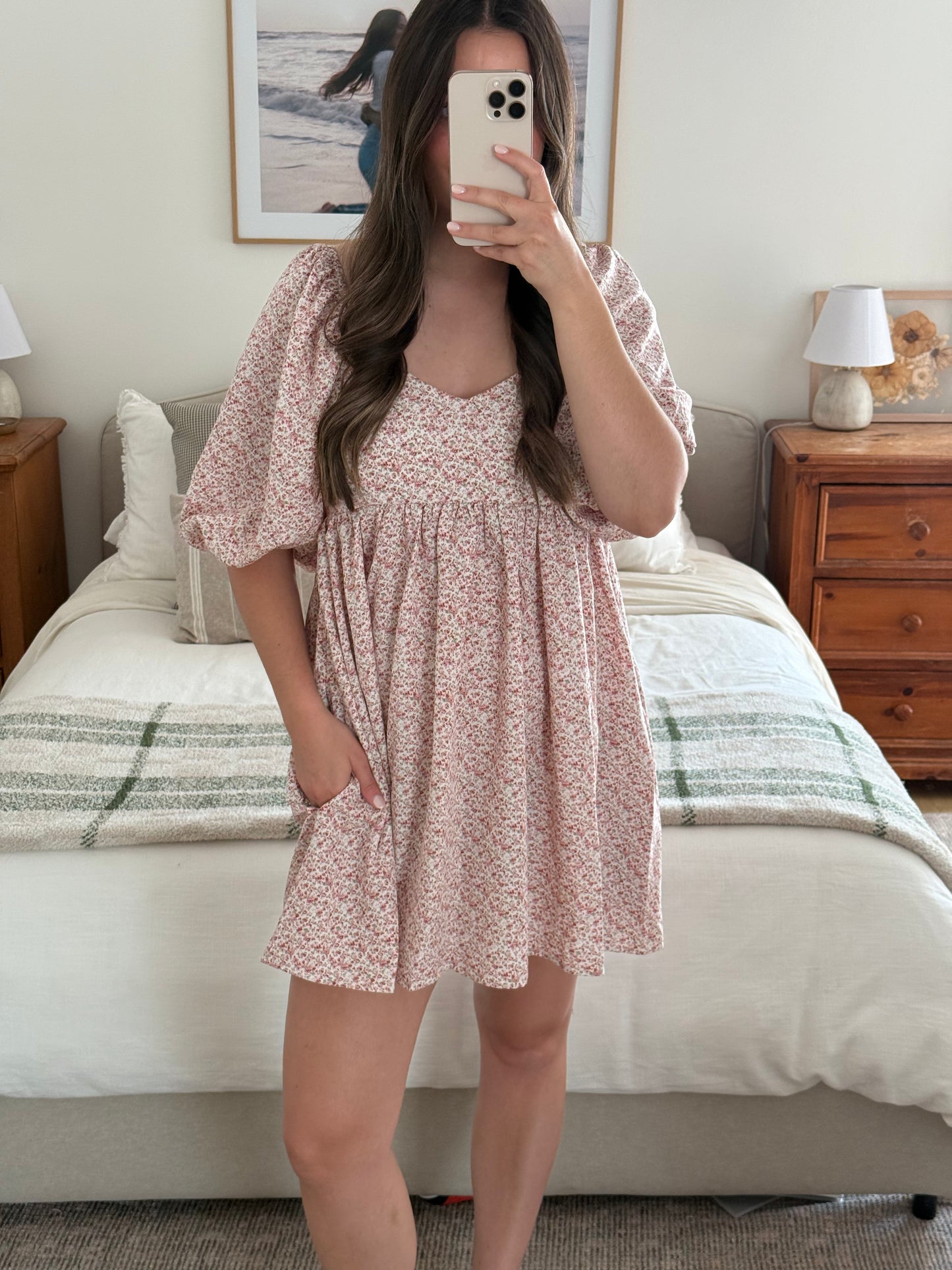 Blush Blossoms Dress, Pink