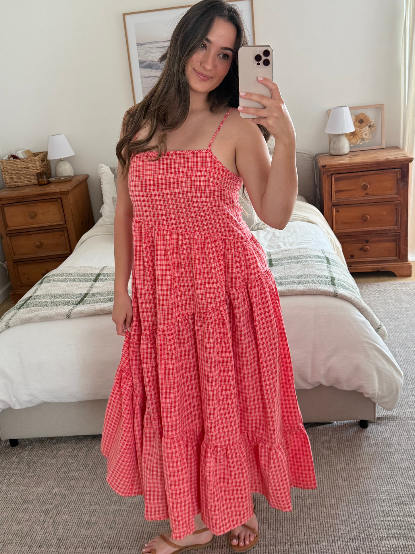 Picnic Date Dress, Coral
