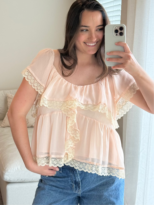 Desert Rose Lace Blouse