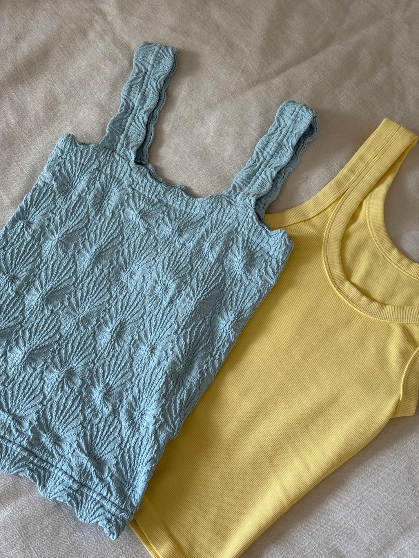 Reversible Ribbed Tank, Lemon