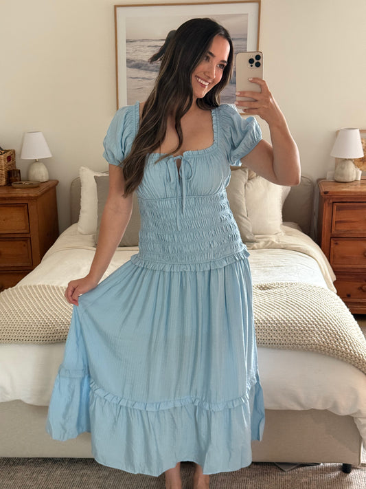 Capri Midi Dress, Blue