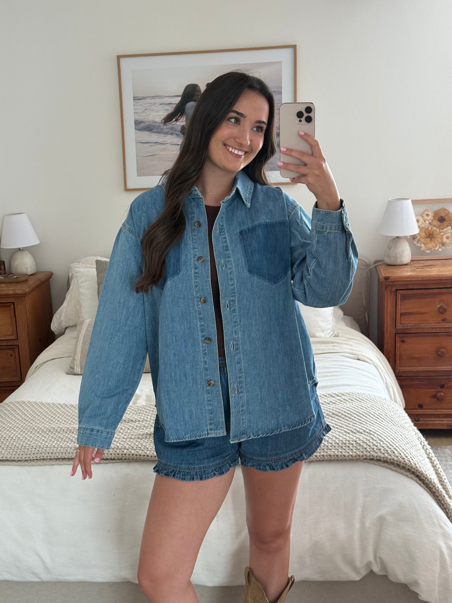 Indigo Button Down, Denim