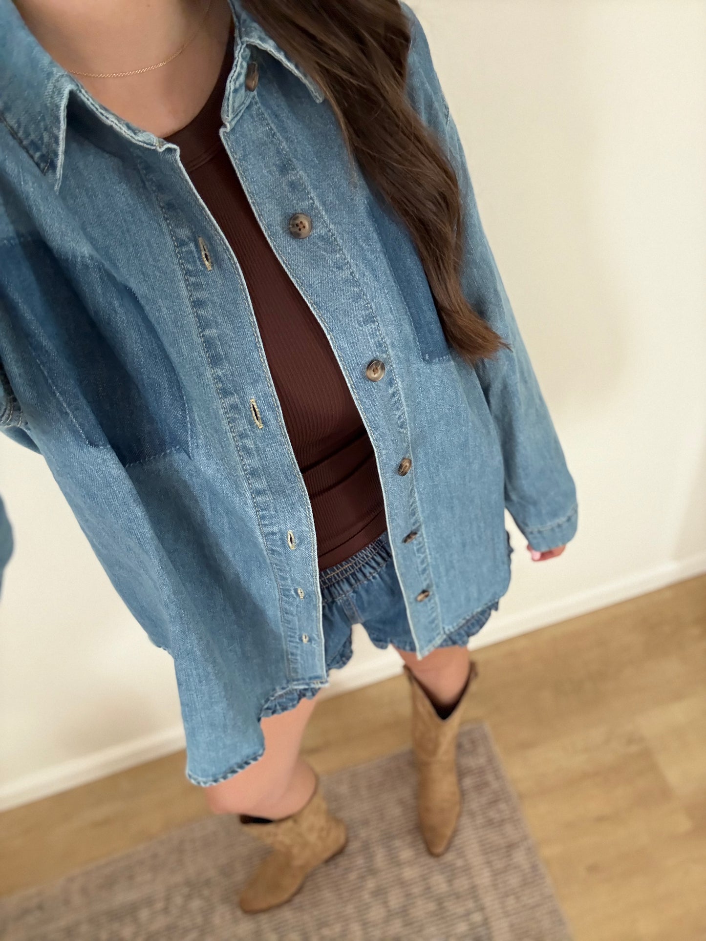 Indigo Button Down, Denim
