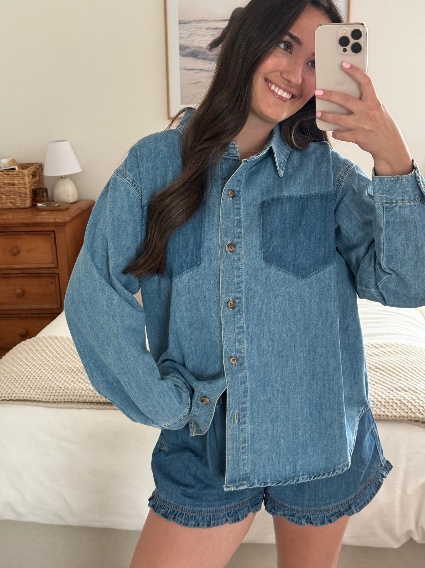 Indigo Button Down, Denim