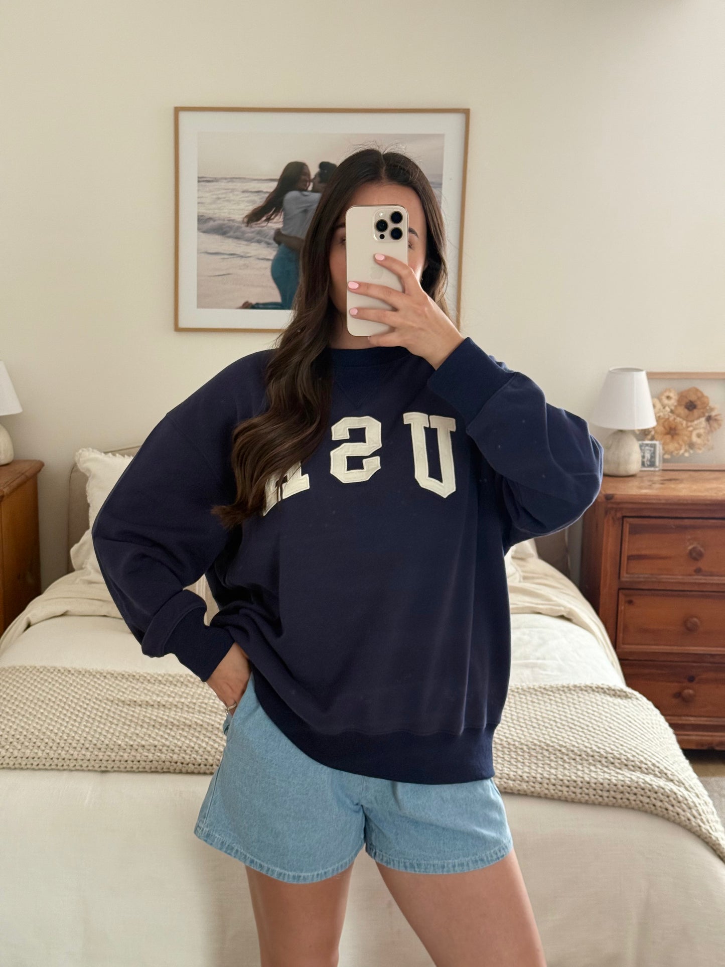 USA Crewneck, Navy