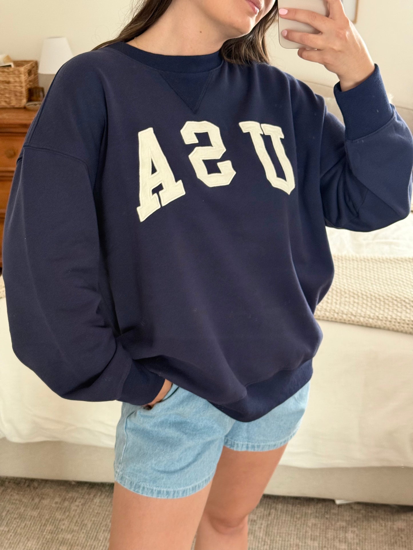 USA Crewneck, Navy
