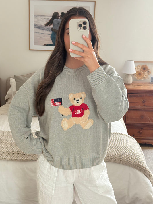 Ralph USA Teddy Sweater, Grey