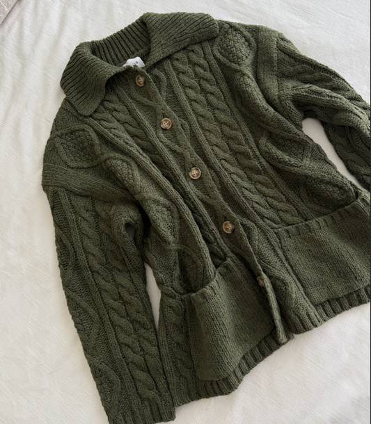 Montana Cardigan, Forest Green