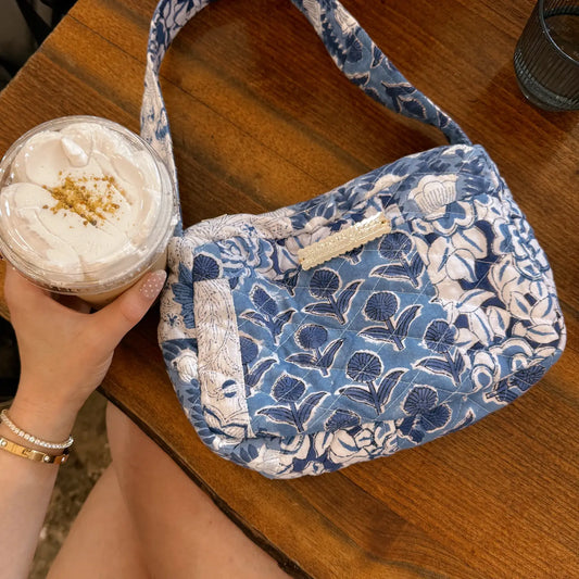 Franklin Quilted Mini Bag, Blue