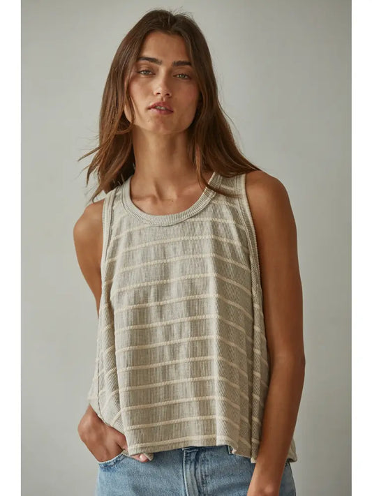 Seaside Slouchy Tank, Beige