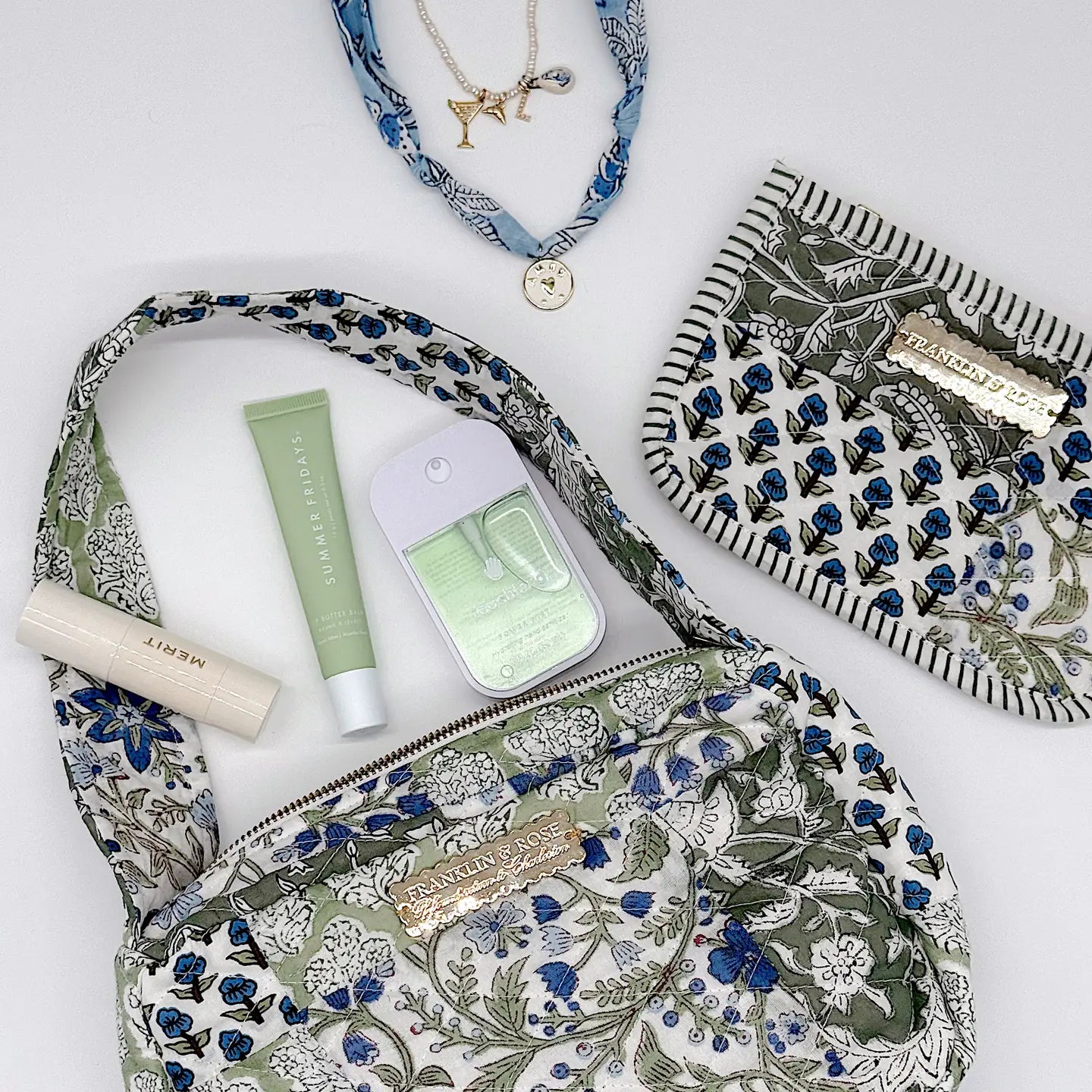Franklin Quilted Mini Bag, Olive